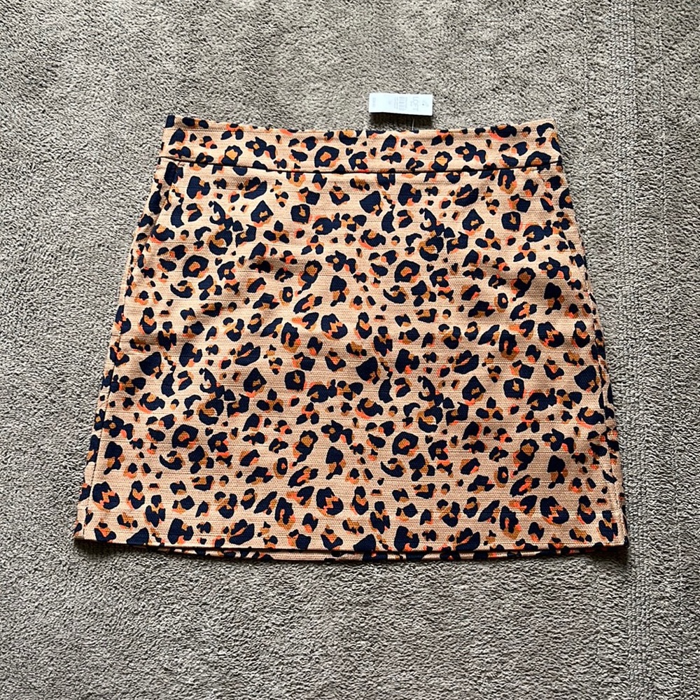 NWT Loft Outlet Mini Skirt Cheetah Animal Date casual   Sz 14.